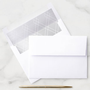 Modern Silver Art Deco Envelope Liner