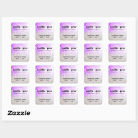 Translucent Clear Personalized Candle Labels