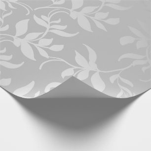 Modern Silver Brushed Metal Wrapping Paper
