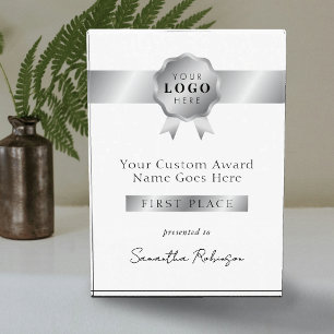 Modern Silver Company Logo Competition Winner Acrylic Award