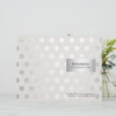 Modern Silver Dots Classy Linen Bi-Fold Brochures (Standing Front)