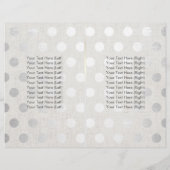 Modern Silver Dots Classy Linen Bi-Fold Brochures (Back)