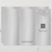 Modern Silver Drip Beauty Salon Tri-Fold Bruchures (Front/Back)