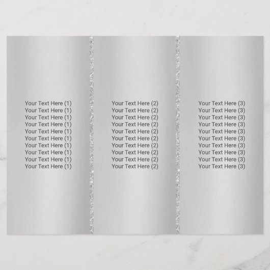 Modern Silver Drip Beauty Salon Tri-Fold Bruchures (Back)