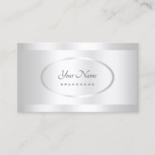 Modern Silver Effect Professional and Stylish Business Card
