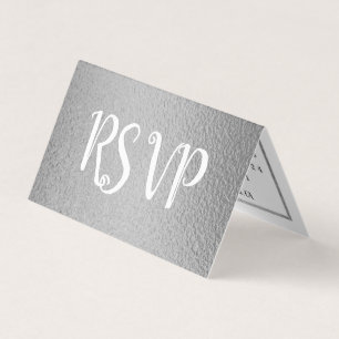 Modern Silver Foil Calendar RSVP Card