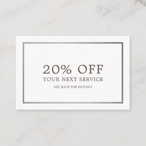 Modern Silver Foil _ Discount Voucher