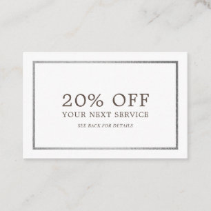 Modern Silver Foil - Discount Voucher Card
