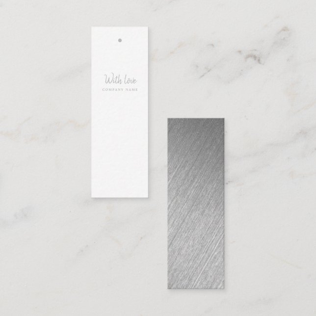 Modern Silver Foil Script Gift Tags (Front/Back)