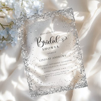 Modern Silver Glitter Bridal Shower