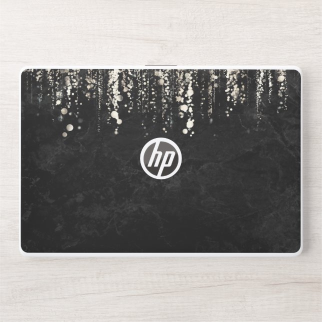 Modern silver  Glitter HP Laptop Skin (Front)