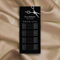 Modern Silver Glitter Scissor Hair Salon Rack Card