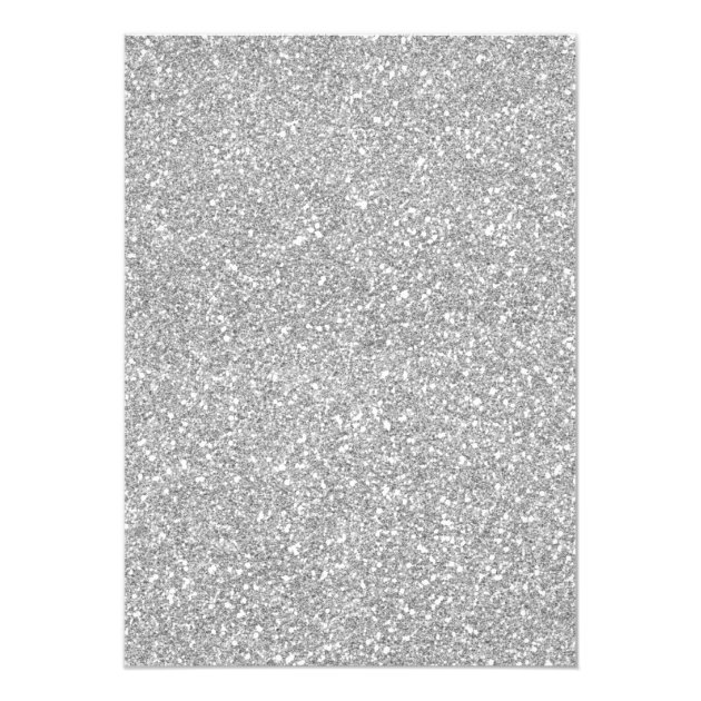 Modern Silver Glitter Sparkles Graduation Party Card