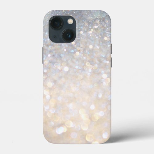 Modern Silver Gold Glitter iPhone 13 Mini Case
