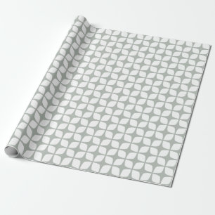 Modern Silver Gray Geometric Wrapping Paper