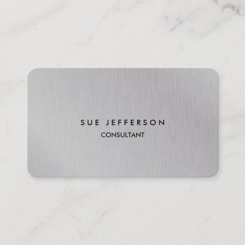 Modern Silver Gray Professional Creative Elegant Business Card
