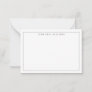 Modern Silver Gray Professional Simple Thin Border Note Card