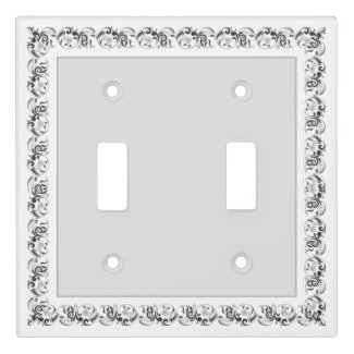 Modern silver gray  with floral vector frame