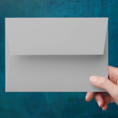 Modern Silver Grey Plain Envelope