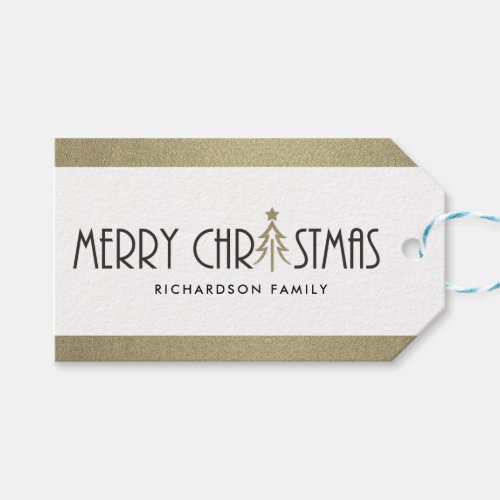 MODERN SILVER MERRY CHRISTMAS DOODLE HOLIDAY GIFT TAGS
