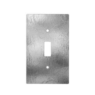 Modern Silver Metallic Look Background Light Switch Cover