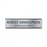 Modern Silver Professional Door Sign Long Name Modern Silver Professional Door Sign Long Name