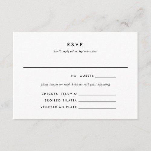 Modern Silver Rings Wedding RSVP Reply Card