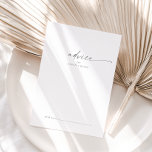 Modern Silver Script Wedding Advice Card<br><div class="desc">This modern silver script wedding advice card is perfect for a minimalist wedding and can be used for any event. The simple silver gray color design features unique industrial lettering typography with modern boho style. Customizable in any color. Keep the design minimal and elegant, as is, or personalize it by...</div>