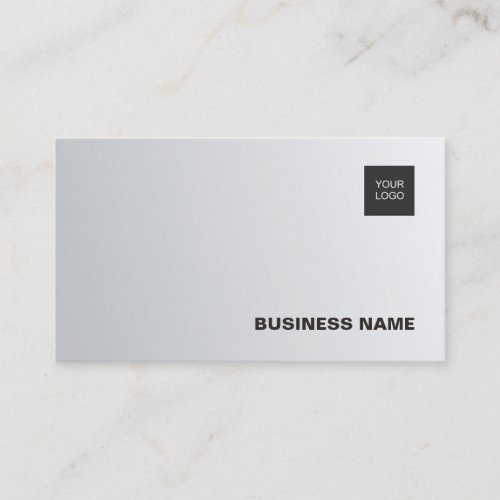 Modern Silver Simple Chic Luxury Company Trendy Business Card