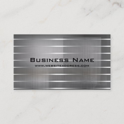 Modern Silver Stripes Business Cards