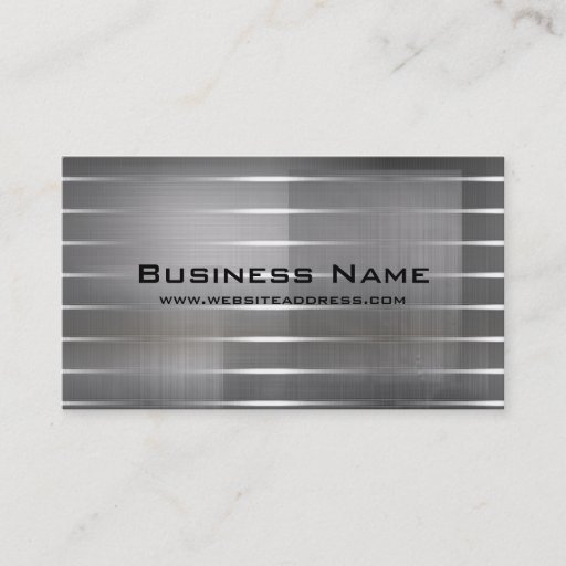 Customizable Modern Silver Stripes Business Cards
