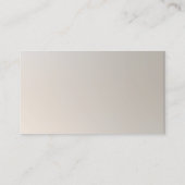 Modern Silver Taupe Esthetician Spa Business Card (Back)