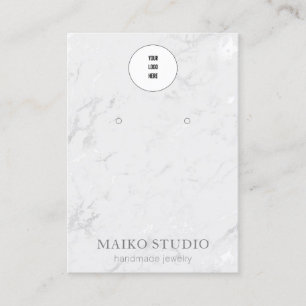 Modern Silver Vein Marble Earring Display Cards