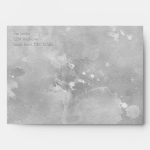 Modern Silver Watercolor Envelope