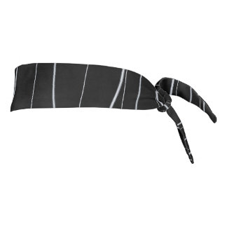 Modern Silver Wavy Lines Pattern Tie Headband