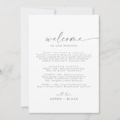 Modern Silver Welcome Letter Itinerary & Map (Front)