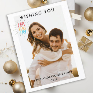 Modern Simpel Photo Christmas Postkarte Postcard