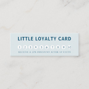 Modern, simpel, professional, salon, blue mini business card