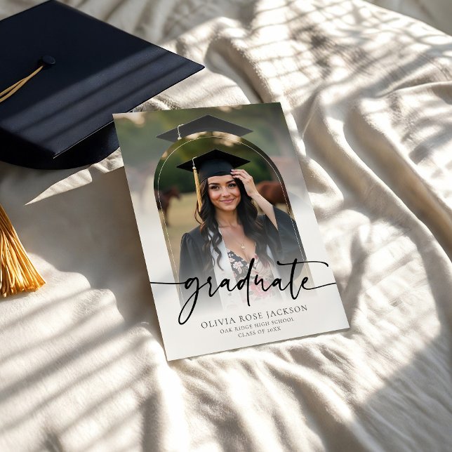 Modern Simple 2 Photo Graduation Invitation (Creator Uploaded)