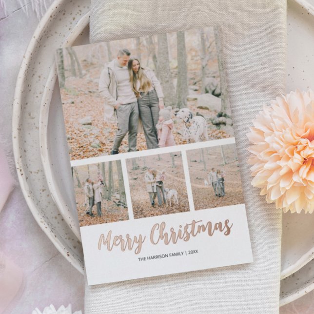 Modern Simple 4 Photo Christmas Holiday (Creator Uploaded)