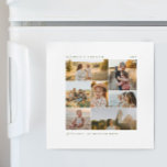 Modern Simple 7 Photo Collage Christmas<br><div class="desc">Gorgeous modern and simple magnetic Christmas card,  the perfect gift for your family members this year. The card has a 7 photo collage,  with space for a short message,  names,  and year.</div>