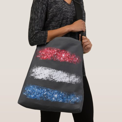  Modern Simple Abstract American Flag AP16 Crossbody Bag