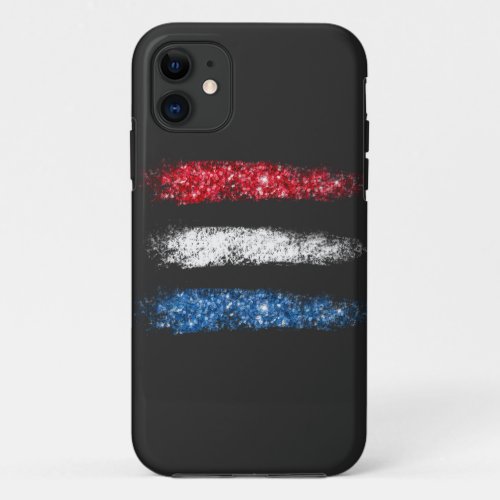 Modern Simple Abstract American Flag iPhone 11 Case