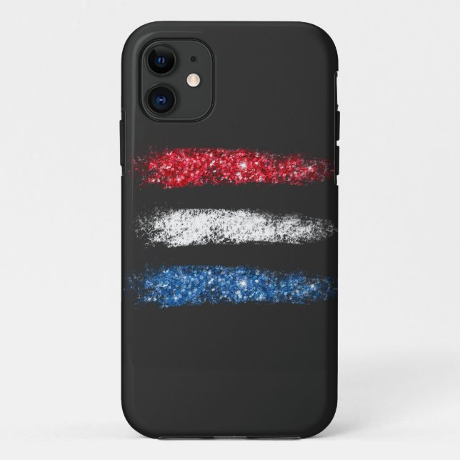 *~* Modern Simple Abstract American Flag Case-Mate iPhone Case (Back)