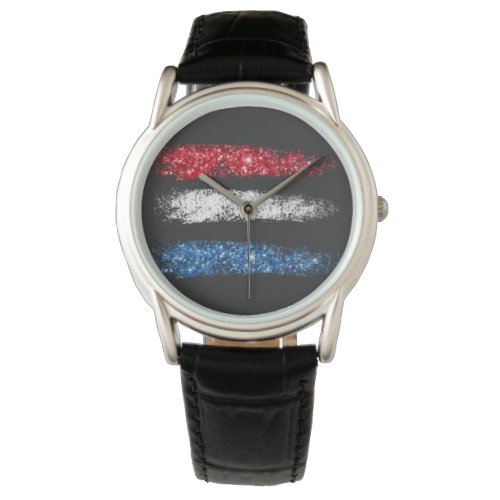  Modern Simple Abstract American Flag _ USA Watch