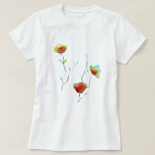 Modern simple abstract flower art design T-Shirt (Design Front)