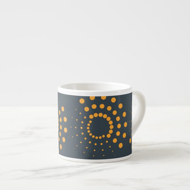 Modern, simple, abstract geometric pattern art espresso cup (Front Right)