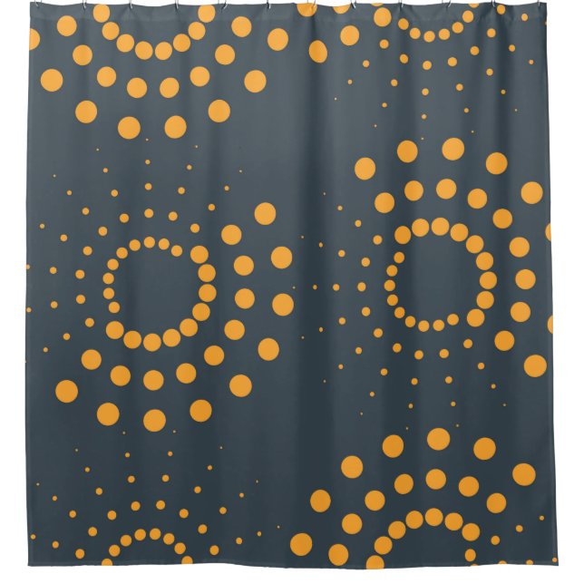 Modern, simple, abstract geometric pattern art shower curtain (Front)