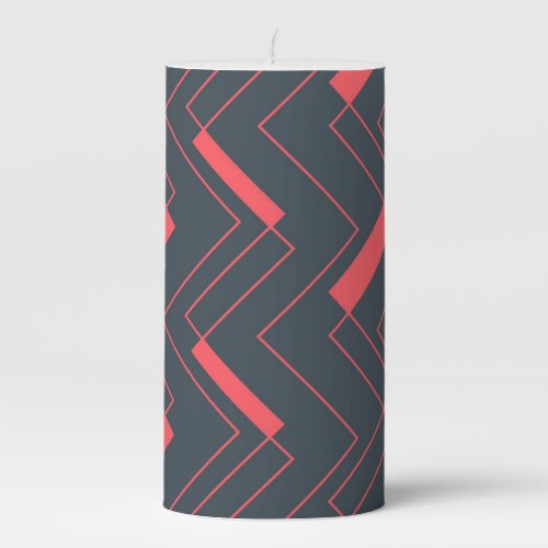 Modern simple abstract vibrant trendy pattern pillar candle