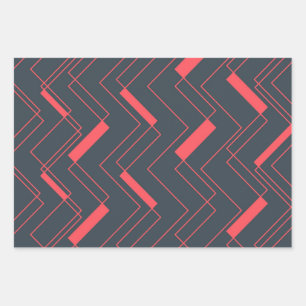Modern, simple, abstract, vibrant, trendy pattern wrapping paper sheets